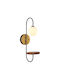 ArteLibre Kolla Modern Wall Lamp with Socket G9 Gold Width 60cm