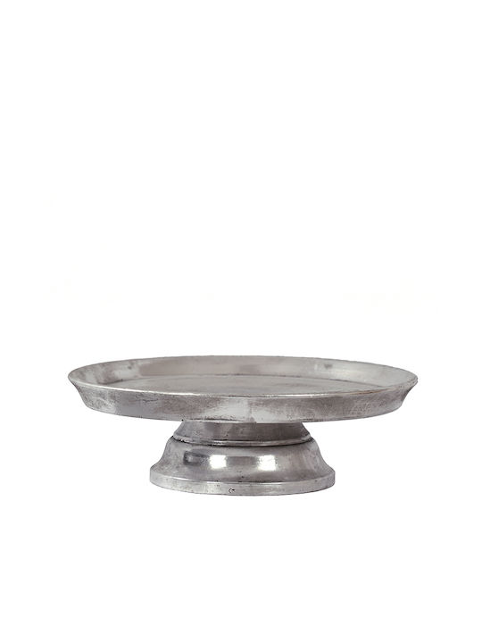 Zaros Cake Stand Silver 25x25x8.5cm