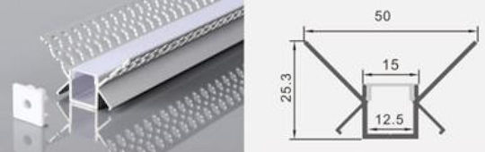 Innenecke Einzel Gemauert Aluminiumprofil für LED-Streifen für Gipskarton
