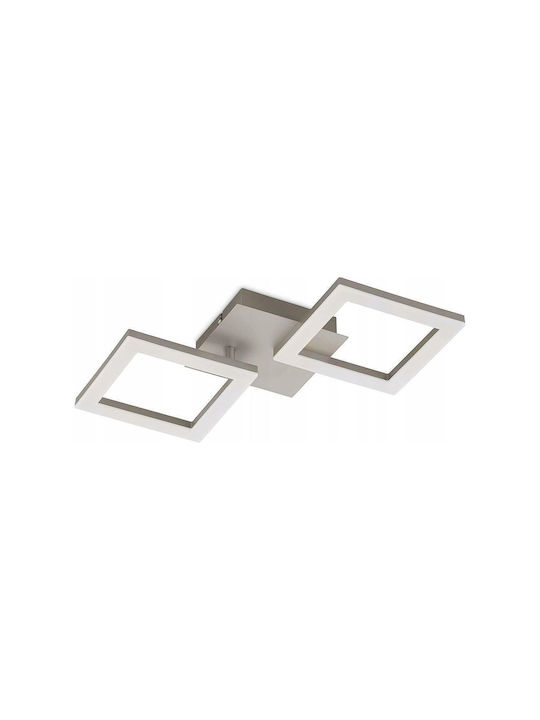 Eglo Huerta Modern Metal Ceiling Mount Light with Integrated LED in Gray color