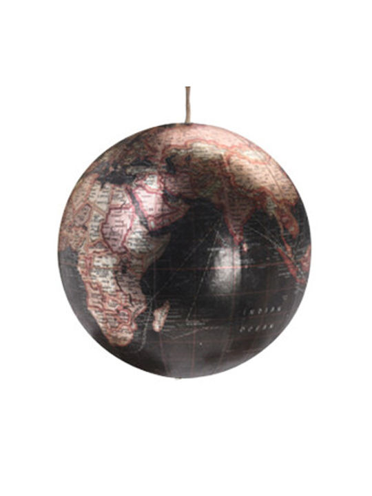 Christmas Ball, Globe, Black - Red (10cm)