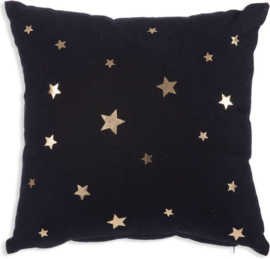 Nef-Nef Homeware Jolly Χριστουγεννιάτικο Διακοσμητικό Μαξιλάρι Τετράγωνο Μαύρο 40x40εκ.