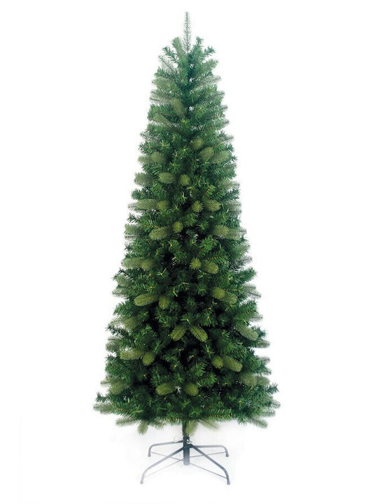 Davos Christmas Green Tree with Metallic Base and Built in Branches H240cm