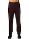 Sweatpants with Elastic Burgundy