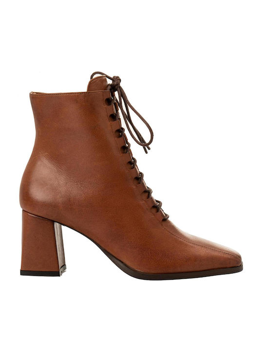 Fardoulis X Leather Women's Ankle Boots Brown