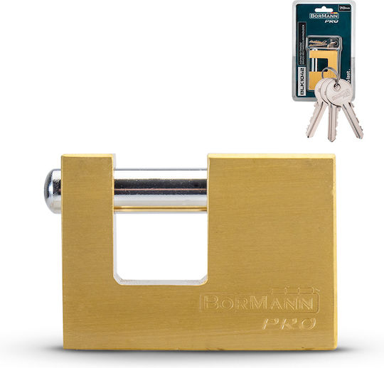 Bormann Bronze Vorhängeschloss Monoblock mit Schlüssel 70mm Black 1Stück