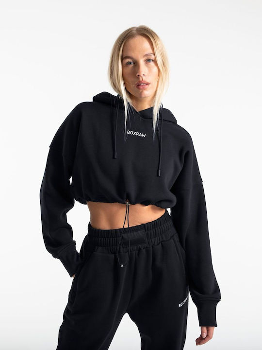Women's Hooded Sweatshirt Boxraw Johnson - Black