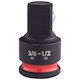 Milwaukee Adapter with Socket 1/4'' / 3/8'' and Output 1/2''