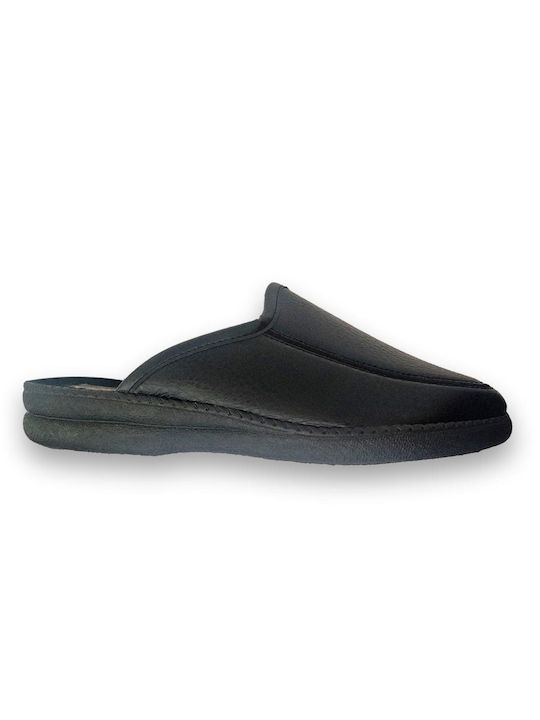 Men's Anatomical Slippers SABINO with leatherette AB36-9624 Black