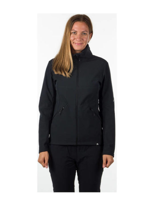 Northfinder Alicia Women's Hiking Short Sports Softshell Jacket Waterproof and Windproof for Winter Black