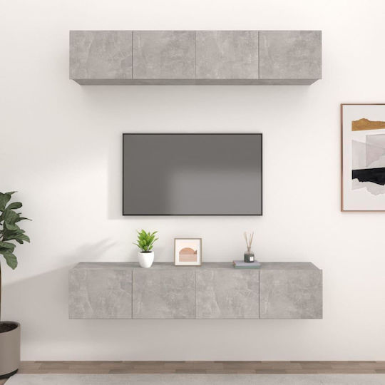 Living Room TV Unit Gray L80xW30xH30cm