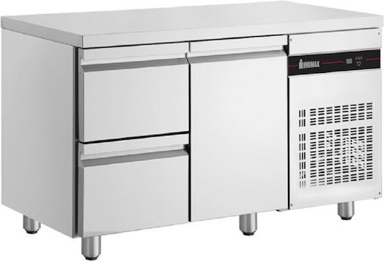Inomak Frigider Inoxidabil de Banc 270lt cu 2 Sertare, 1 Ușă și Unitate de Răcire 0/+10°C L134xl70xH88cm