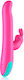 Dream Love Happy Loky Pluto Δονητής Rabbit με Απομακρυσμένο Έλεγχο Rabbit Vibrator & Rotator 24cm Fuchsia