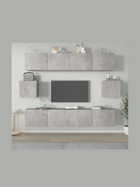 Living Room TV Unit Γκρι Σκυροδέματος L80xW30xH...