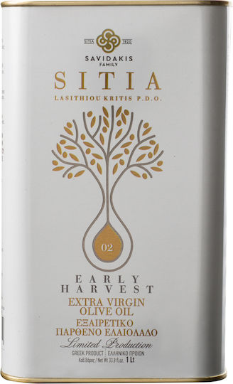 Savidakis Family Extra Virgin Olive Oil Sitia Seasoned with Fruity 500ml in a Metallic Container