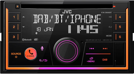 JVC Sistem Audio Auto 2DIN (Bluetooth/USB/AUX/WiFi/GPS/Apple-Carplay/Android-Auto)