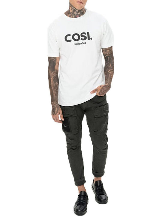 Sotto 60 Pantaloni Bărbați Cargo Elastic Regular Fit Kaki
