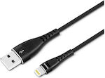 Philips Braided USB to Lightning Cable Μαύρο 2m (DLC5206V/00)