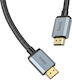 Hoco US04 HDMI 1.4 High Speed 1080p 120Hz Braided Cable HDMI male - HDMI male 3m Μαύρο