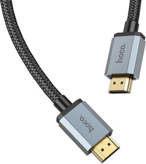 Hoco US04 HDMI 1.4 High Speed 1080p 120Hz Braided Cable HDMI male - HDMI male 3m Μαύρο
