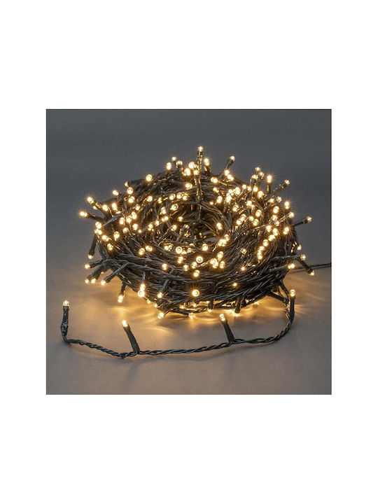 Weihnachtslichter LED 27für eine E-Commerce-Website in der Kategorie 'Weihnachtsbeleuchtung'. Warmes Weiß Elektrisch vom Typ Vorhang mit Schwarzes Kabel Nedis