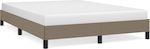 Bed Base Double made of Wood Taupe 140x190cm.