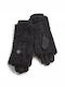 Verde Women's Touch Gloves with Fur Black