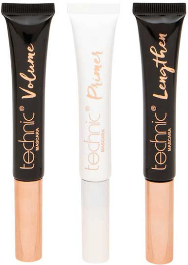 Technic Mascara & Lash Primer Σετ Μακιγιάζ για τα Μάτια 3τμχ