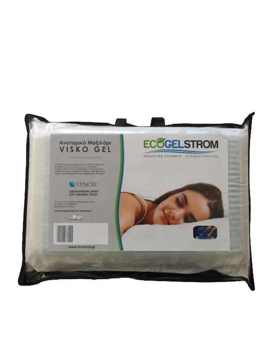 Ecogel Strom Vrisko Gel Bed Pillow Memory Foam Anatomic 42x65x12cm