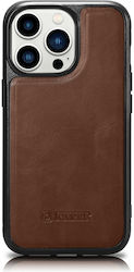 iCarer Leather Oil Wax Καφέ (iPhone 14 Pro Max) iCarer Leather Oil Wax Καφέ (iPhone 14 Pro Max)