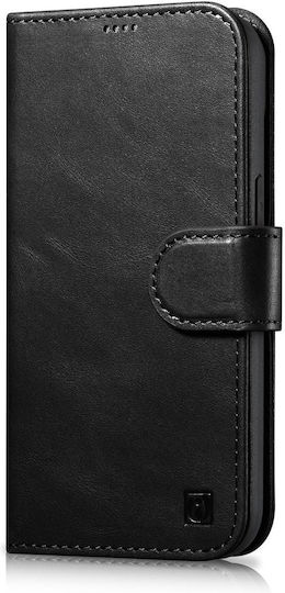 iCarer Oil Wax Anti-RFID Wallet Δερμάτινο Μαύρο (iPhone 14 Plus)