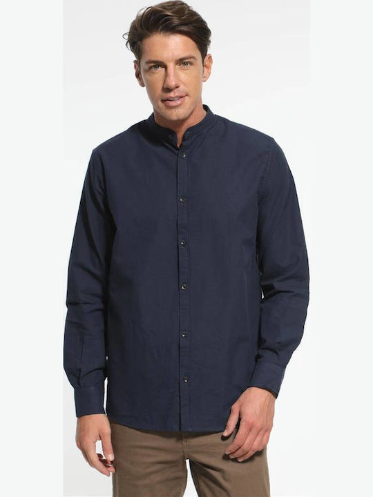 Long-sleeved Cotton Shirt Indigo
