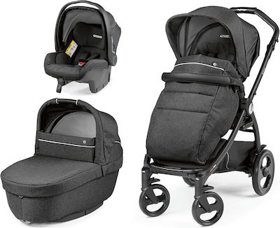 Peg Perego Book Smart Modular 3 in 1 Adjustable 3 in 1 Baby Stroller Suitable for Newborn Titanium