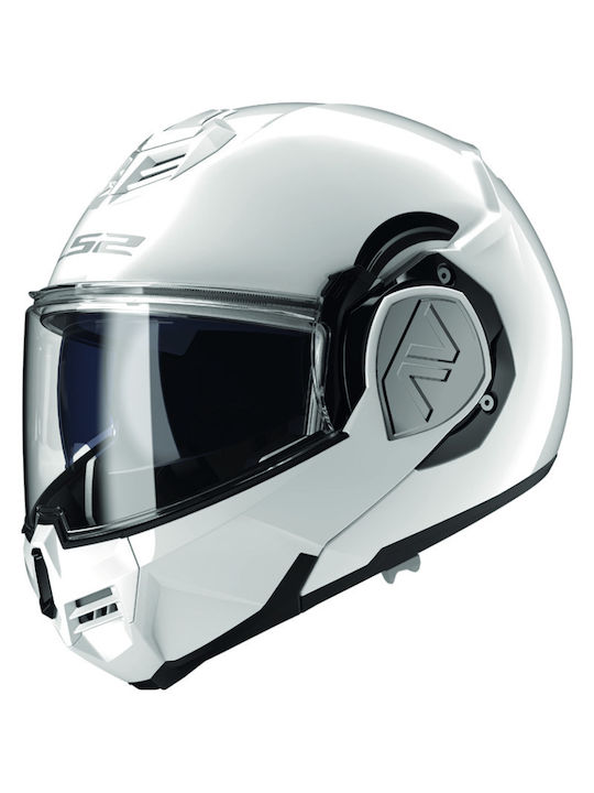 LS2 FF906 Advant Solid White Motorradhelm Modular ECE 22.06 1650gr