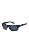 Polaroid Unisex Sunglasses with Black Plastic Frame and Blue Polarized Lens PLD7046S OY4/C3