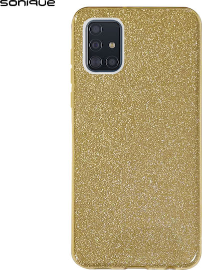 Sonique Shiny Задна корица Силикон Златист (Galaxy A51)
