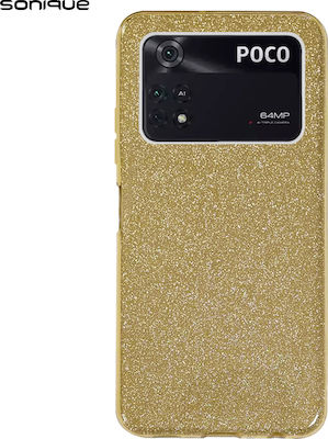 Sonique Shiny Back Cover Silicone Gold (Xiaomi Poco M4 Pro 4G)