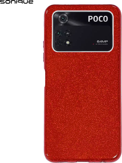 Sonique Shiny Back Cover Silicon Roșu (Xiaomi Poco M4 Pro 4G)