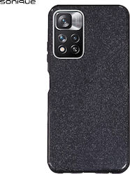 Sonique Shiny Silicone Back Cover Black (Redmi Note 11 Pro+ 5G)