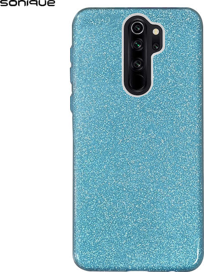 Sonique Shiny Umschlag Rückseite Silikon Hellblau (Redmi Note 8 Pro)