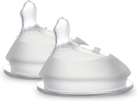 Haakaa Silicone Baby Bottle Teats Slow Flow for 0+ months 2pcs