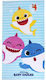 Baby Shark Kinder-Strandtuch Türkis Haie 140x70cm 11912_2200007256