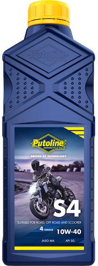 Putoline S4 10W-40 Λάδι Μοτοσυκλέτας για Τετράχρονους Κινητήρες 1lt
