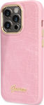 Guess Croco Silicone Back Cover Pink (iPhone 14 Pro Max)