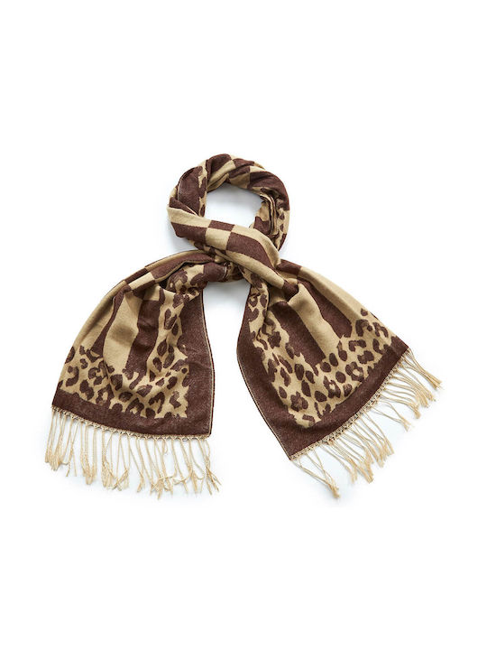 Verde 06-0986 Women's Wool Scarf Brown