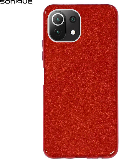 Sonique Shiny Back Cover Silicone Red (Xiaomi Mi 11 Lite / 11 Lite 5G / 11 Lite 5G NE)