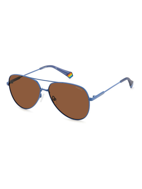 Polaroid Sunglasses with Blue Metal Frame and B...