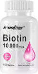 Ironflex Nutrition Biotin Vitamină pentru Păr, Piele & Unghii 10000mcg 100 file