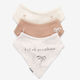Minene Brown Bandana aus 100% Baumwolle mit Taste Beige 3Stück