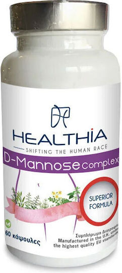 Healthia D-Mannose Complex 1500mg Ειδικό Συμπλήρωμα Διατροφής 60 κάψουλες